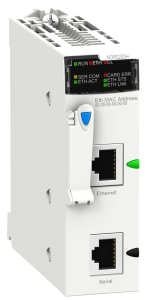 Ethernet module for Modicon M340, 100 Mbit/s, RS232/RS485, BMXNOR0200H
