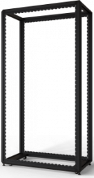 47 U cabinet rack, mobile, (H x W x D) 2200 x 600 x 1200 mm, steel, black gray, 20630-244