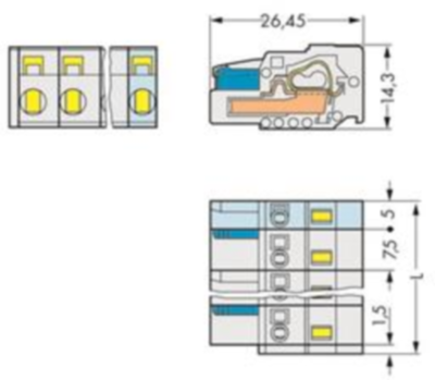 721-203/026-000 WAGO PCB Connection Systems Image 2