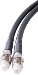 Coaxial cable, FME jack (straight) to FME jack (straight), RG-58C/U, grommet black, 2 m, C-00950-01-3