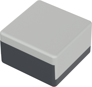 Polystyrene enclosure, (L x W x H) 50 x 50 x 30 mm, gray (RAL 7001), IP44, 06050000