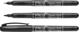 Permanent-Pen 'F' black round tip 0.7mm blister