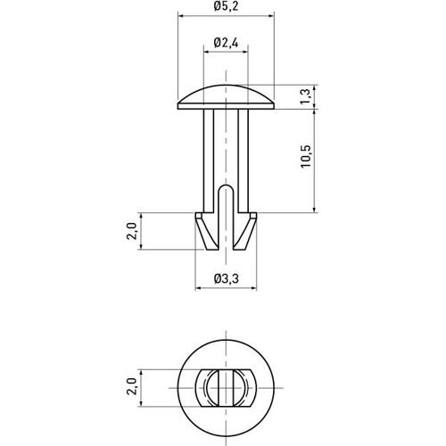 072.11.105 Ettinger Rivets, Dowels Image 2