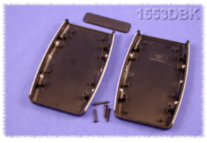 ABS handheld enclosure, (L x W x H) 147 x 89 x 25 mm, black (RAL 9005), IP54, 1553DBK