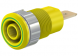 4 mm socket, flat plug connection, 12.2 mm, CAT III, yellow/green, 23.3060-20