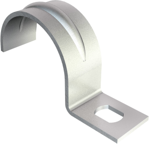 Mounting clamp, max. bundle Ø 5 mm, steel, galvanized, (L x W x H) 16.5 x 7 x 4.5 mm