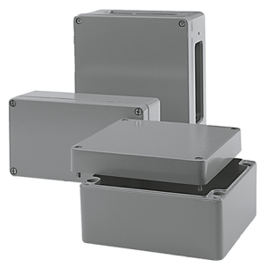 Aluminum enclosure, (L x W x H) 175 x 80 x 57 mm, silver grey (RAL 7001), IP66, 10818060