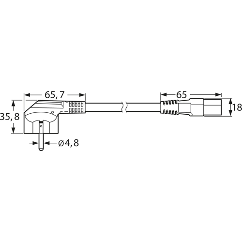 VII-H05VVF3G075-C13/2,00M SW9005 FELLER Power Cords Image 2