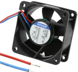 DC axial fan, 24 V, 60 x 60 x 25 mm, 35 m³/h, 28 dB, Sintec slide bearing, ebm-papst, 614 NGM