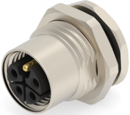 Circular connector, 4 pole, solder connection, straight, T4141L12041-000