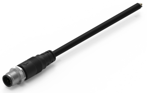Sensor actuator cable, M12-cable plug, straight to open end, 5 pole, 2 m, PVC, black, 5 A, 643612120305