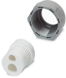Cable gland, PG16, 27 mm, Clamping range 2.7 to 3 mm, IP65, gray, 1885376