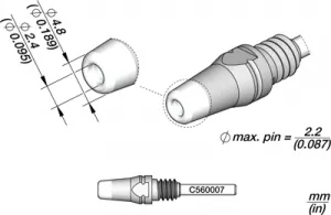 D530007 JBC Soldering tips, desoldering tips and hot air nozzles
