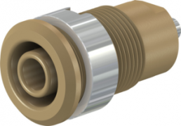 4 mm socket, solder connection, mounting Ø 12.2 mm, CAT III, brown, 49.7049-27