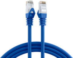 Patch cable, RJ45 plug, straight to RJ45 plug, straight, Cat 6, U/UTP, LSZH, 2 m, blue