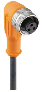 Sensor actuator cable, 1/2"-cable socket, angled to open end, 3 pole, 20 m, PUR, orange, 4 A, 11899