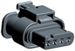 Socket, unequipped, 4 pole, straight, 1 row, black, 1-1718645-1