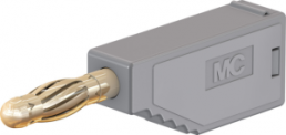 4 mm plug, solder connection, 2.5 mm², gray, 22.2631-28