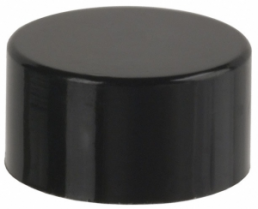 Cap, round, Ø 7.5 mm, (H) 4 mm, black, for pushbutton switch, AT496A