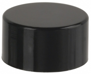 Cap, round, Ø 7.5 mm, (H) 4 mm, black, for pushbutton switch, AT496A