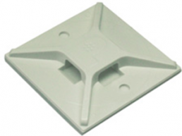 Mounting base, nylon, white, self-adhesive, (L x W x H) 38.1 x 38.1 x 6.4 mm