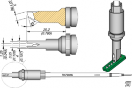 JBC soldering tip, R470046/1.3 mm, soldering tip