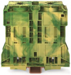 2-wire protective earth terminal, spring-clamp connection, 50-185 mm², 1 pole, 353 A, 12 kV, yellow/green, 285-1187