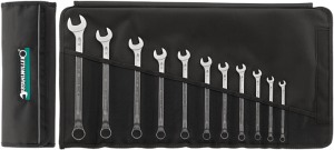 Open-ended ring wrench kit, 11 pieces with bag, 8-22 mm, 1137 g, 96401006