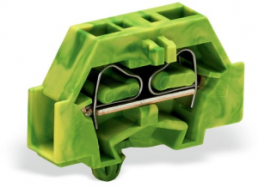 2-wire terminal, 1 pole, 0.08-2.5 mm², clamping points: 2, green/yellow, cage clamp