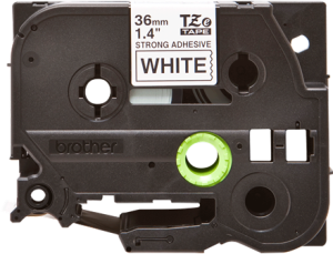 Labelling tape cartridge, 36 mm, tape white, font black, 8 m, TZE-S261