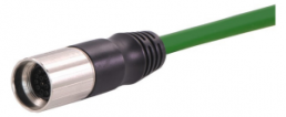 Sensor actuator cable, M17-cable socket, straight to open end, 17 pole, 10 m, PUR, black, 2 A, 21375200F02100