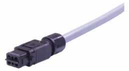 Connection line, 2 m, socket, 3 pole + PE straight to open end, 2.5 mm², 33500100201020
