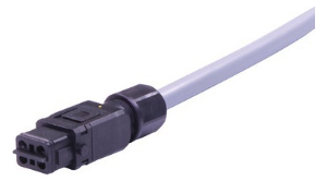 Connection line, 1 m, socket, 3 pole + PE straight to open end, 2.5 mm², 33500100201010