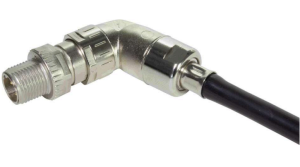 Plug, M12, 4 pole, crimp connection, screw locking, angled, 21038813413