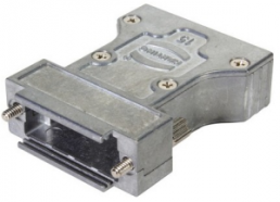 D-Sub connector housing, size: 2 (DA), straight 180°, zinc die casting, silver, 61030010116