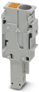 Plug, push-in connection, 0.5-10 mm², 1 pole, 41 A, 8 kV, gray, 3061693