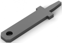 Faston plug, 2.79 x 0.81 mm, L 15.8 mm, uninsulated, straight, 63756-1