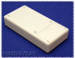 ABS handheld enclosure, (L x W x H) 130 x 65 x 25 mm, light gray (RAL 7035), IP54, 1599BGYBAT