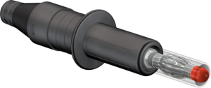 4 mm plug, screw connection, 2.5 mm², CAT II, black, 66.9584-21