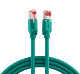 Patch cable, RJ45 plug, straight to RJ45 plug, straight, Cat 6A, S/FTP, LSZH, 0.25 m, green