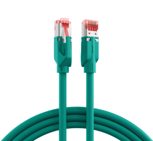 Patch cable, RJ45 plug, straight to RJ45 plug, straight, Cat 6A, S/FTP, LSZH, 50 m, green