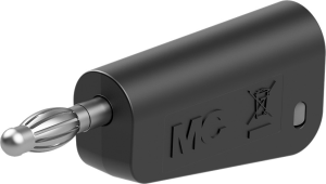 4 mm plug, solder connection, 2.5 mm², black, 64.1042-21