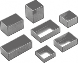 Phenoplast module enclosure, (L x W x H) 100 x 50 x 24 mm, black (RAL 9005), IP00, A8010250