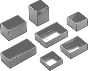 Phenoplast module enclosure, (L x W x H) 40 x 40 x 20 mm, black (RAL 9005), IP00, A8040200
