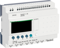 Modular smart relay Zelio Logic - 24 I O - 24 V AC - clock - display