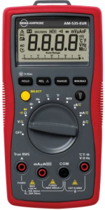TRMS digital multimeter AM-535-EUR, 20 A(DC), 20 A(AC), 600 VDC, 1000 VAC, 10 pF to 4000 µF, CAT III 600 V