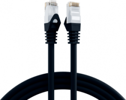 Patch cable, RJ45 plug, straight to RJ45 plug, straight, Cat 6, U/UTP, LSZH, 1.5 m, black