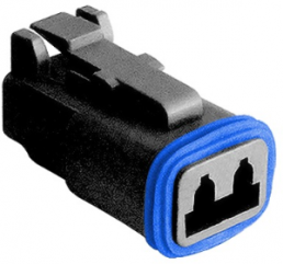 Plug, unequipped, 2 pole, straight, black, PX0100S02BK