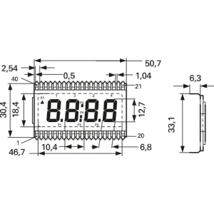 VI422DP-RC-S Varitronix LED-Modules