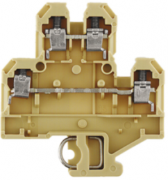 Thermocouple terminal block, Screw connection, 0.5-2.5 mm², beige/yellow